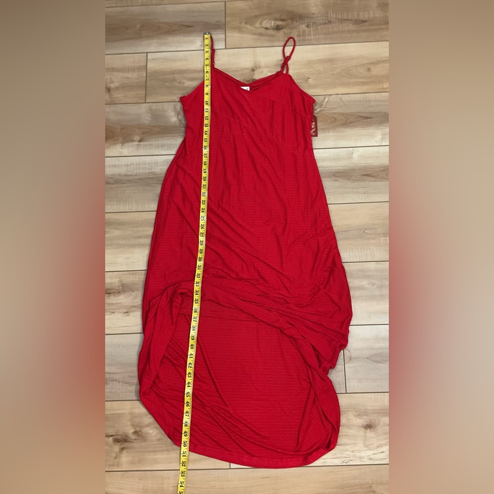 NWT Faded Glory Red Spaghetti Strap Maxi Dress Size Extra Large - Picture 7 of 10
